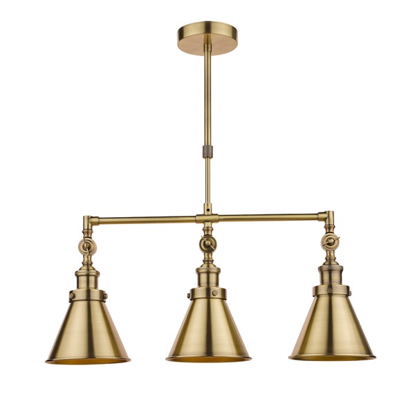 (image for) Laura Ashley Rufus 3lt Bar Spotlight Antique Brass